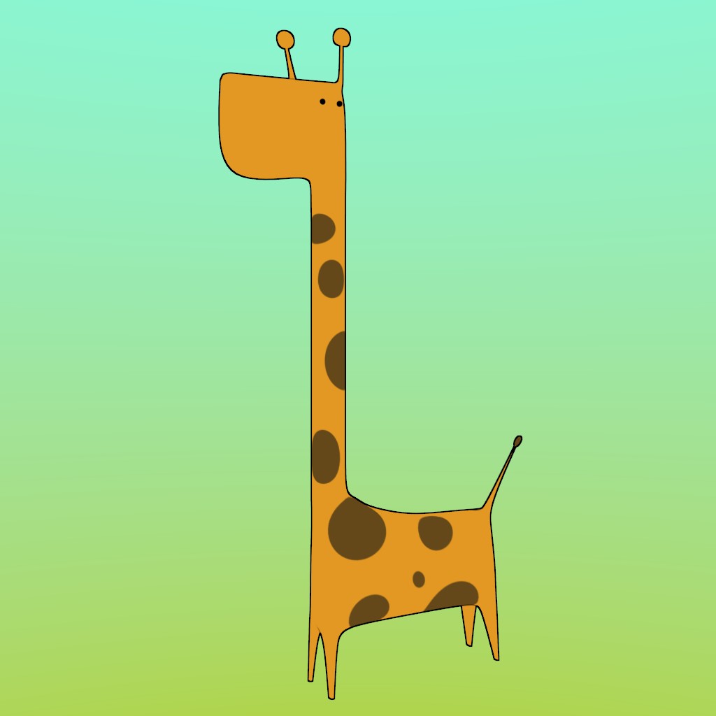girafe-lowpoly-funny preview image 1